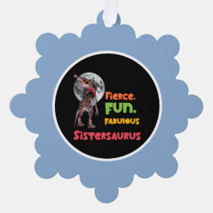 Carte Décorative Sistersaurus Équipe de dinosaures sœurs appariées