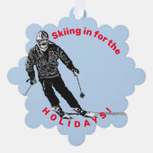 Carte Décorative Ski de vacances - Ski de descente (Recto)
