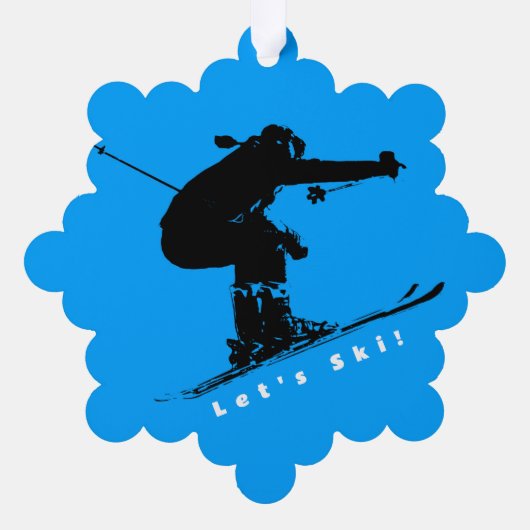 Carte Décorative Ski - Ski de descente (Verso)