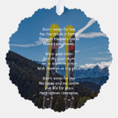 Carte Décorative Skieur chrétien Ski Memorial Cadeau de souvenir (Verso)