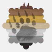 Carte Décorative SlipperyJoe's Bear Pride drapeau de la texture du  (Verso)