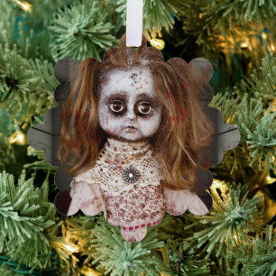 Carte Décorative SlipperyJoe's déplaisante poupée visage pâle sang