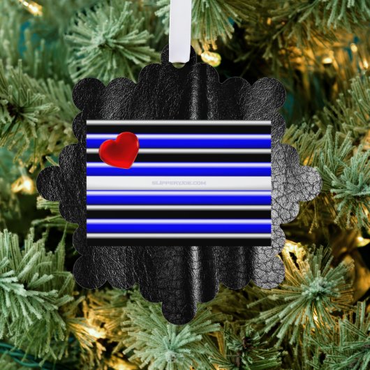 Carte Décorative SlipperyJoe's Gay Leather Pride drapeau royal noir (Insitu (Arbre))