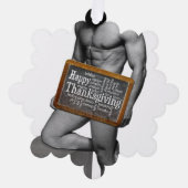 Carte Décorative SlipperyJoe's Thanksgiving man hot six pack abs un (Recto)