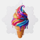 Carte Décorative SlipperyJoe's vibrante crème glacée cone classique (Recto)