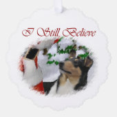 Carte Décorative Smooth Collie Cadeaux de Noël (Recto)