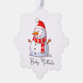 Carte Décorative Snowman de Noël rouge et blanc de Père Noël (Gauche)
