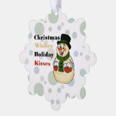 Carte Décorative Snowman Paper Ornament (Gauche)