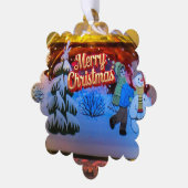 Carte Décorative Snowman traditionnel Keepsaké de Noël (Gauche)