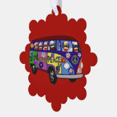 Carte Décorative Sock Monkey Peace Bus Paper Ornament Card (Gauche)