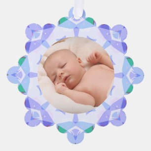 Carte Décorative Soft Pretty Purple Pastels Photo de Noël personnal