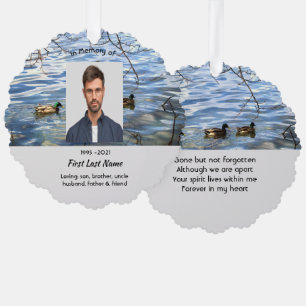 Carte Décorative Souvenir mémorial canards oiseaux du lac