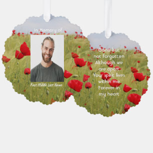 Carte Décorative Souvenir Mémorial Champ de Coquelicots Rouges