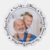 Carte Décorative Souvenir Sympathy Keepsaké Photo commémorative (Verso)