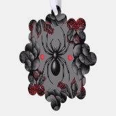 Carte Décorative Spider Floral design style gothique (Gauche)