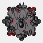 Carte Décorative Spider Floral design style gothique (Verso)