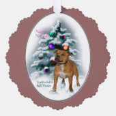 Carte Décorative Staffordshire Bull Terrier Cadeaux de Noël (Recto)