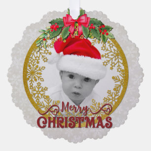 Carte Décorative Statistiques de naissance de nouveau-né Noël, Anno