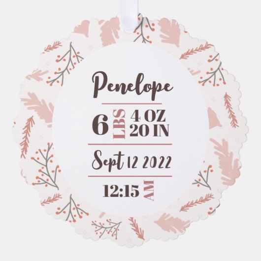 Carte Décorative Statistiques sur les naissances Noël (Recto)