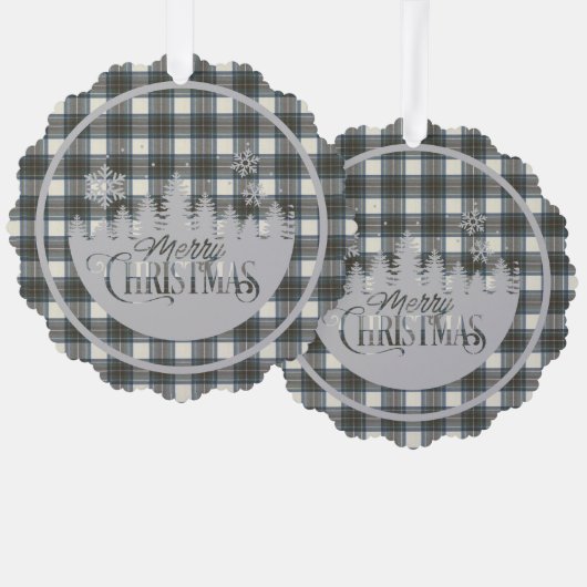 Carte Décorative Stewart Blue robe écossaise Tartan Christmas (Recto/Verso)