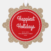 Carte Décorative Sucre de canne sucré Photo Noël (Verso)