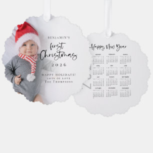 Carte Décorative Superposition de photo pour le premier Noël de béb