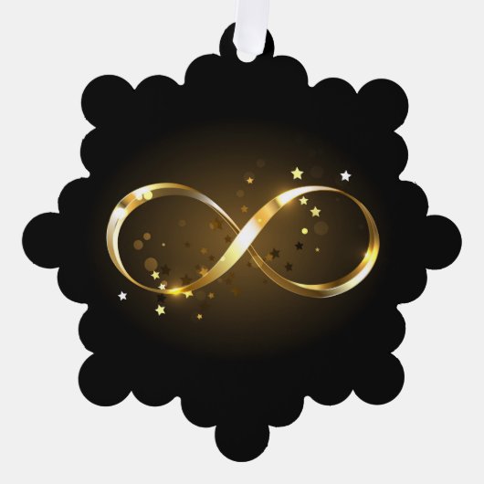Carte Décorative Symbole d'infini doré (Recto)