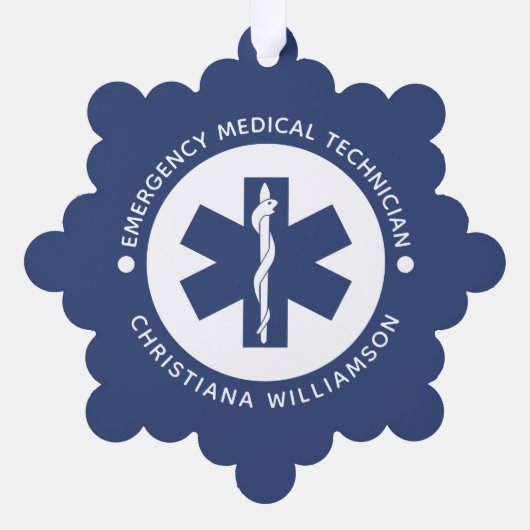 Carte Décorative Symbole EMT personnalisé Technicien Médicale d'urg (Verso)