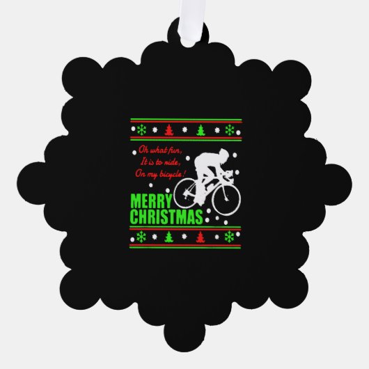 Carte Décorative T-shirt de Bicycle Christmas (Recto)