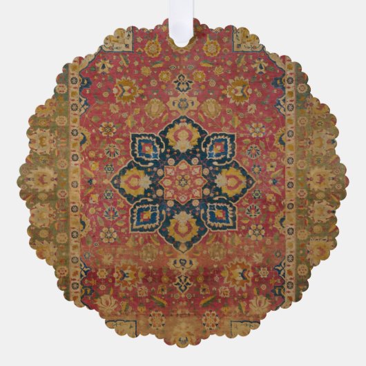 Carte Décorative Tapis rouge or Kashan tapis Perse Asiatique (Recto)