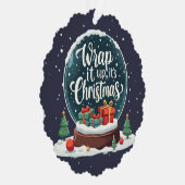 Carte Décorative Terminer C’est Noël Snow Globe Design (Droite)