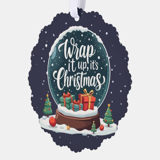 Carte Décorative Terminer C’est Noël Snow Globe Design (Gauche)
