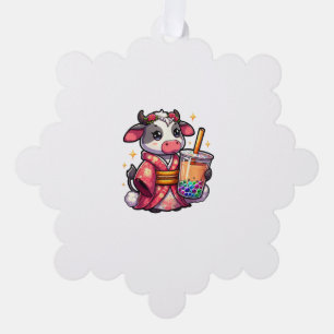 Carte Décorative Thé à bulle de vache Japonais Kimono _1_1
