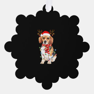 Carte Décorative The Beagle Christmas Reindeer Christmas Lights
