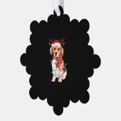 Carte Décorative The Beagle Christmas Reindeer Christmas Lights (Gauche)