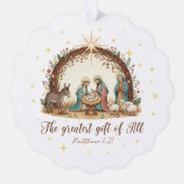 Carte Décorative The Greatest Gift of All” Nativity  (Recto)