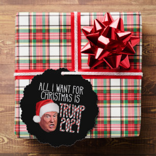 Carte Décorative Tout ce que je veux pour Noël est Trump 2024