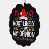 Carte Décorative Très Probable De Donner Mon Avis Drôle Noël (Gauche)