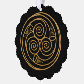 Carte Décorative Triple Celtic Knot Swirl Mandala (Gauche)