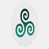 Carte Décorative Triskele vert (Droite)