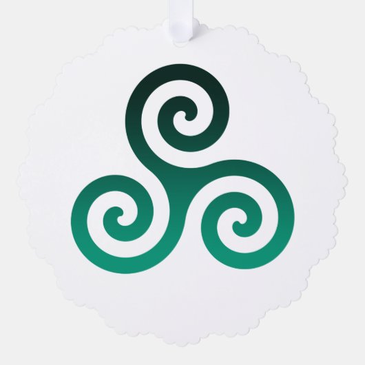 Carte Décorative Triskele vert (Recto)