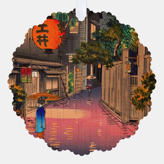 Carte Décorative Tsuchiya Koitsu - Soirée à Ushigome (Recto)