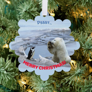 Carte Décorative Un Noël d'ours polaire