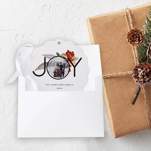 Carte Décorative Unique Joy Joyeux Noël Photo