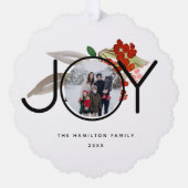 Carte Décorative Unique Joy Joyeux Noël Photo (Recto)