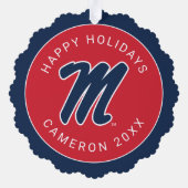 Carte Décorative Université du Mississippi | Script M (Verso)