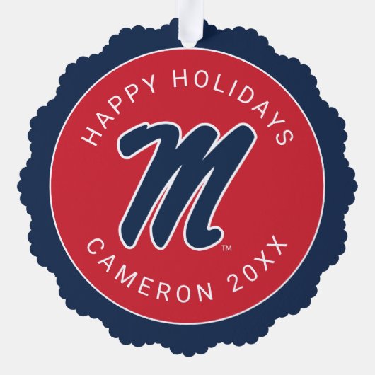 Carte Décorative Université du Mississippi | Script M (Verso)