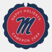 Carte Décorative Université du Mississippi | Script M (Recto)