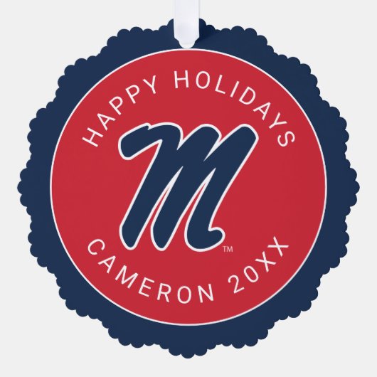 Carte Décorative Université du Mississippi | Script M (Recto)