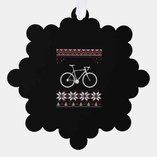 Carte Décorative Vacances de Noël à vélo (Recto)